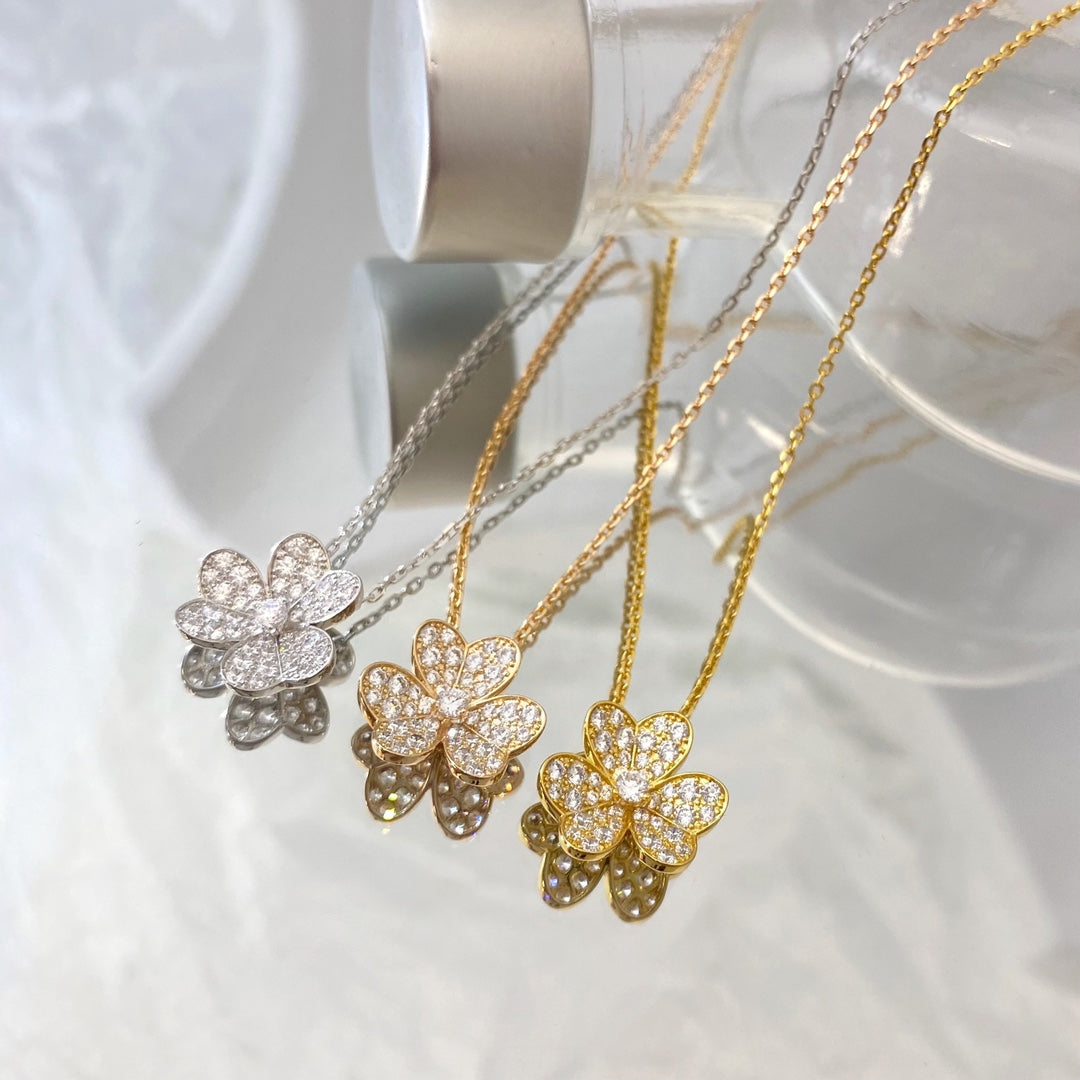 [Marins]FLOWER DIAMOND NECKLACE