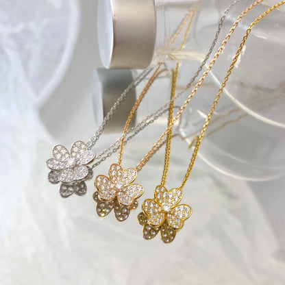 [Marins]FLOWER DIAMOND NECKLACE