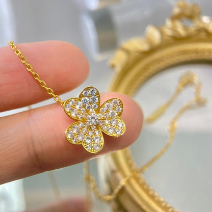 [Marins]FLOWER DIAMOND NECKLACE