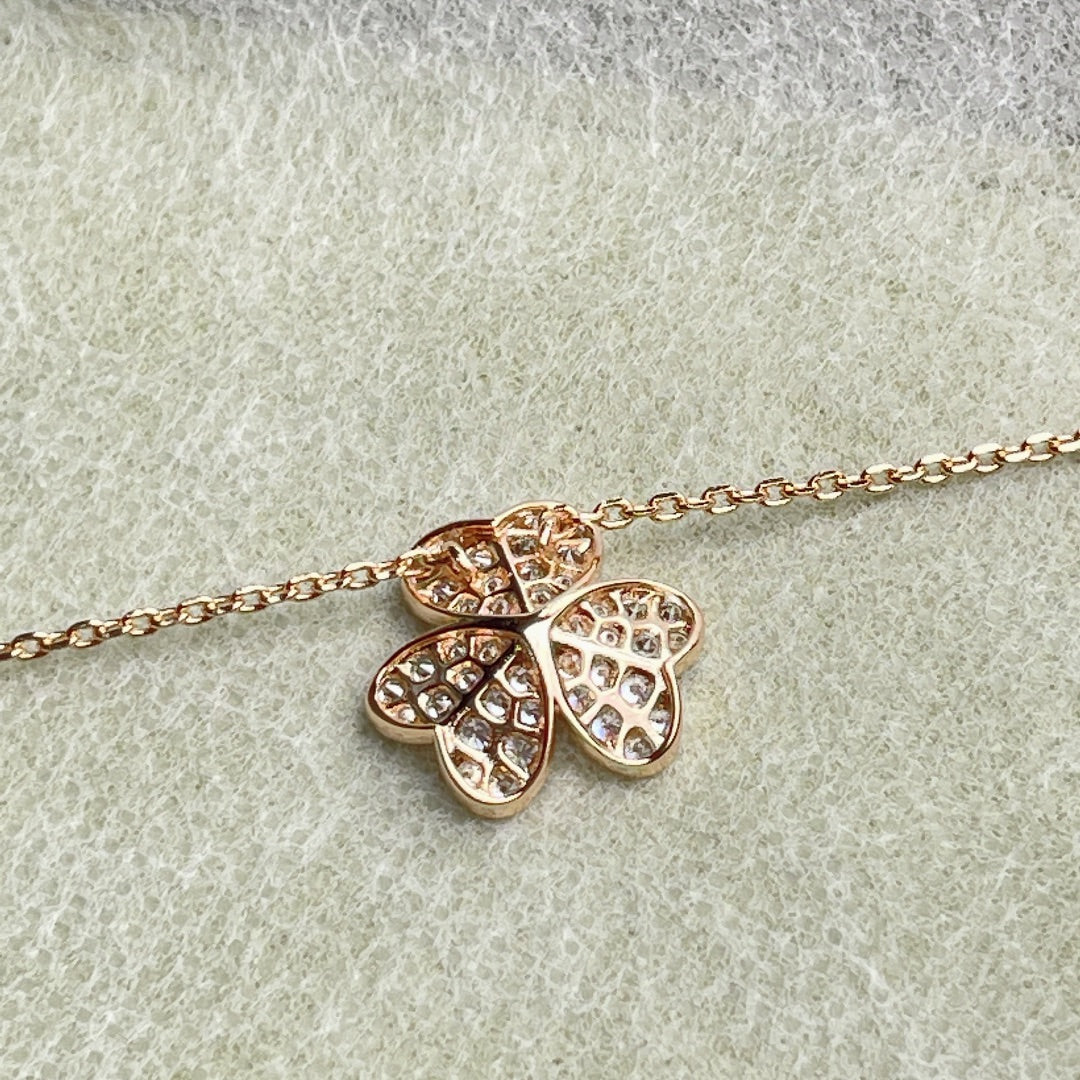 [Marins]FLOWER DIAMOND NECKLACE