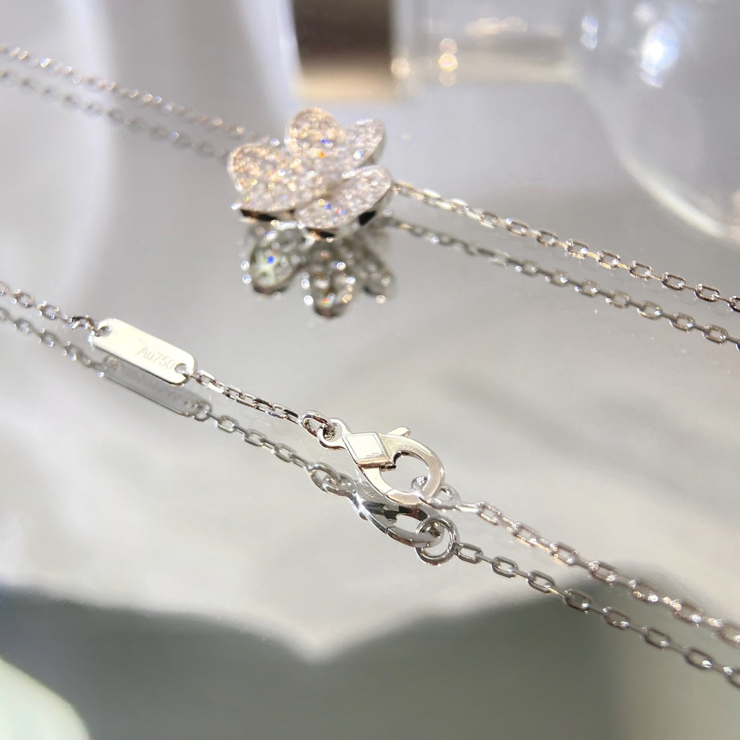 [Marins]FLOWER DIAMOND NECKLACE