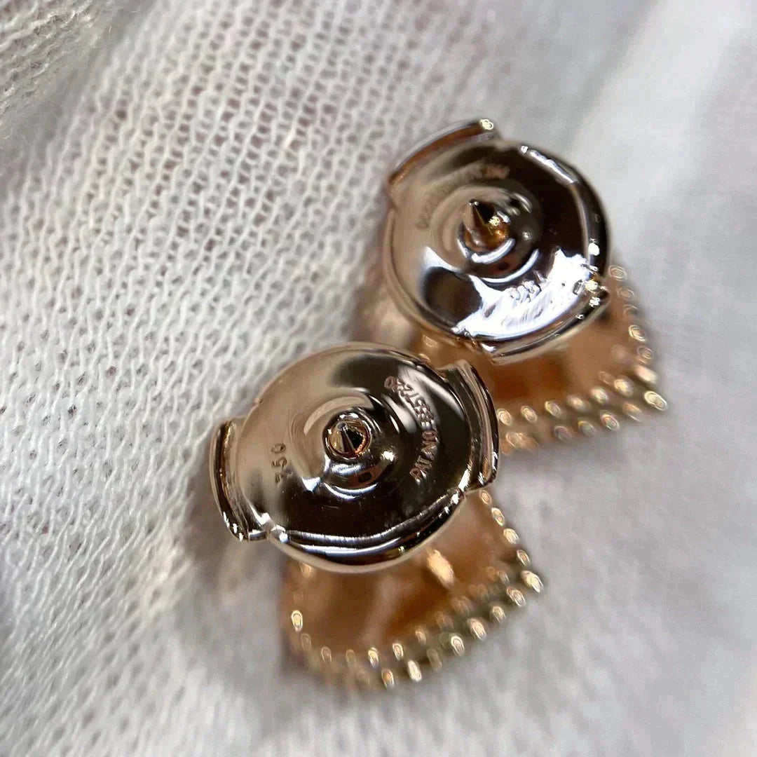 [Marins]HEART CARNELIAN STUD EARRINGS