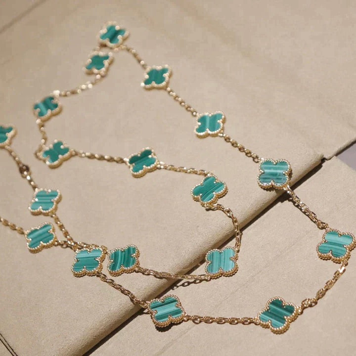 [Marins]CLOVER 20 MOTIFS MALACHITE GOLD