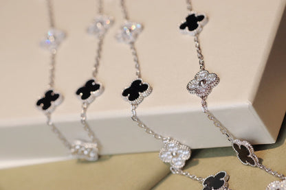 [Marins]CLOVER 20 MOTIFS ONYX DIAMOND SILVER