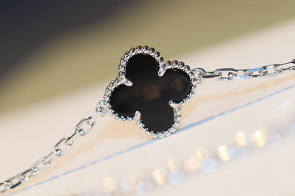[Marins]CLOVER 20 MOTIFS ONYX DIAMOND SILVER