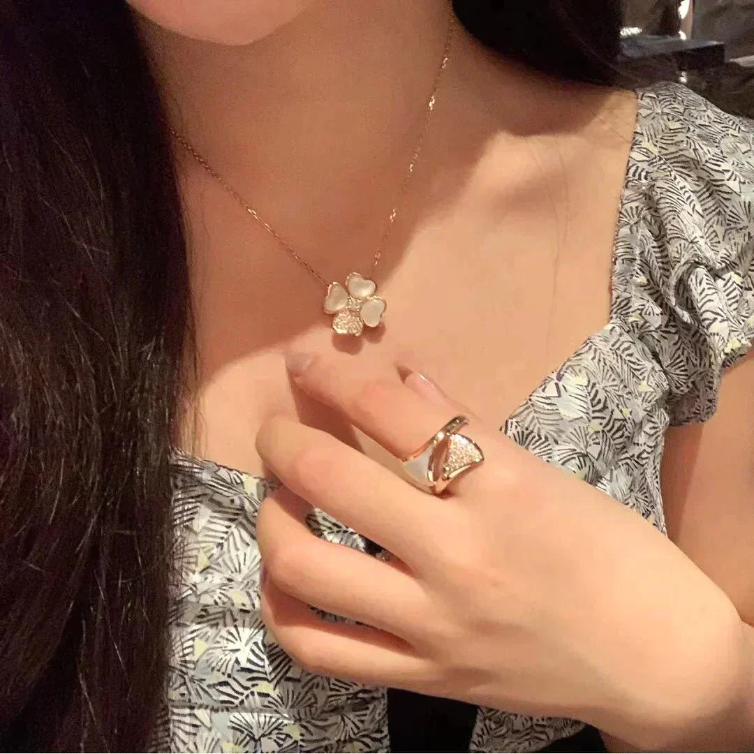 [Marins]CLOVER MOP DIAMOND Marins GOLD NECKLACE