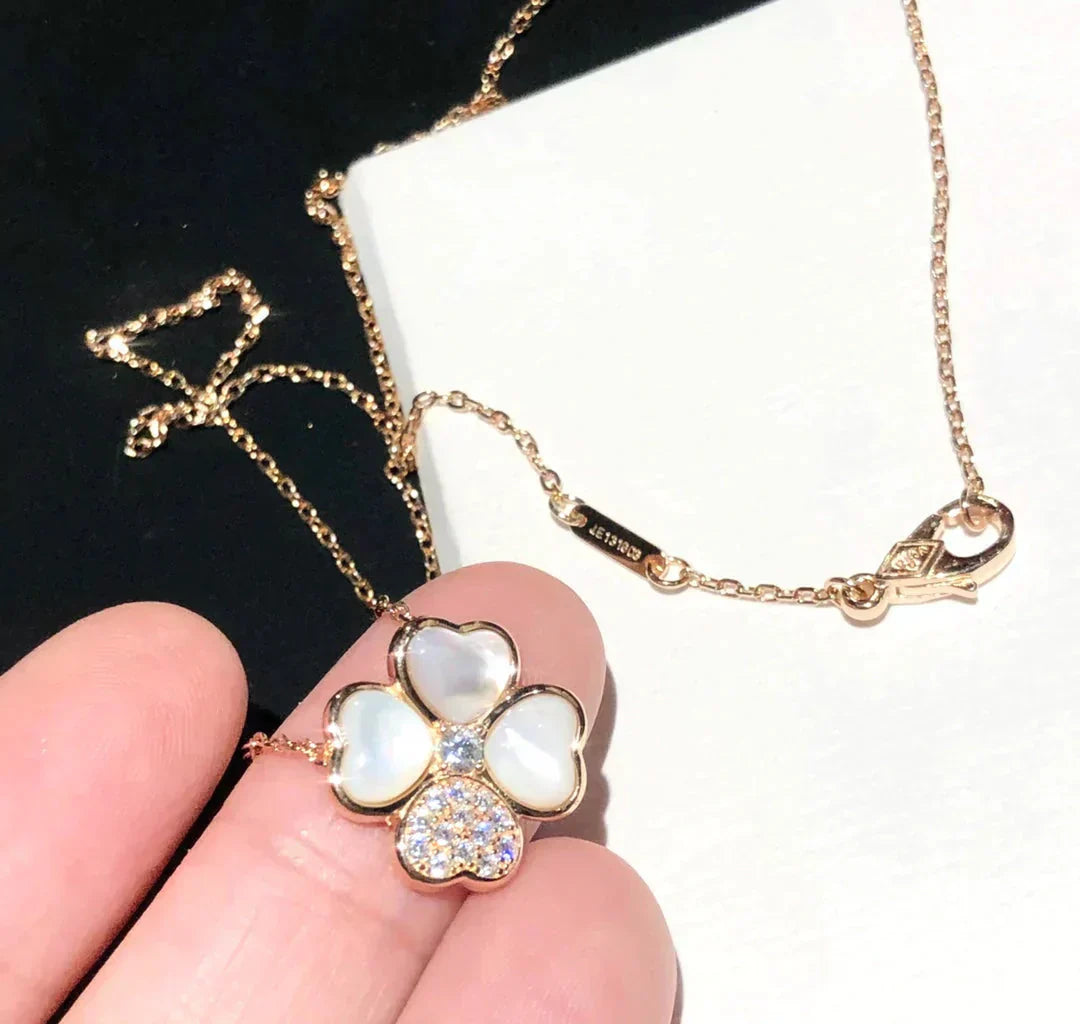 [Marin-Jewelry]CLOVER MOP DIAMOND Marin-Jewelry GOLD NECKLACE
