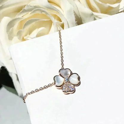 [Marins]CLOVER MOP DIAMOND Marins GOLD NECKLACE