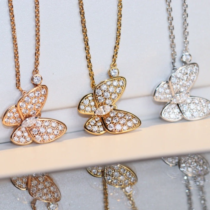 [Marins]BUTTERFLY DIAMOND NECKLACE