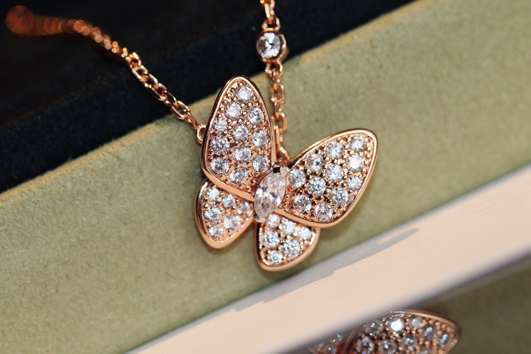 [Marins]BUTTERFLY DIAMOND NECKLACE