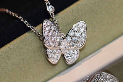 [Marins]BUTTERFLY DIAMOND NECKLACE