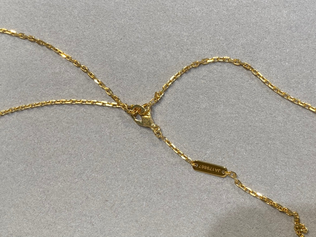[Marins]CLOVER 25MM NECKLACE GOLD CARNELIAN
