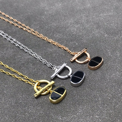 [Marins]CHAINE VERSO BLACK CERAMIC  NECKLACE