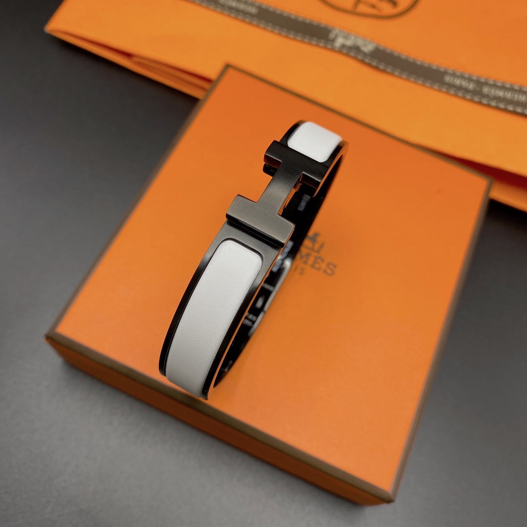 [Marins]H BRACELET 12MM BLACK WHITE CERAMIC