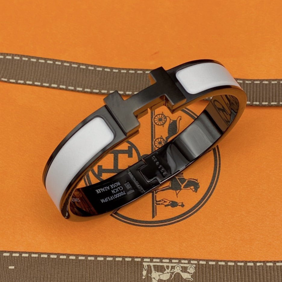 [Marins]H BRACELET 12MM BLACK WHITE CERAMIC