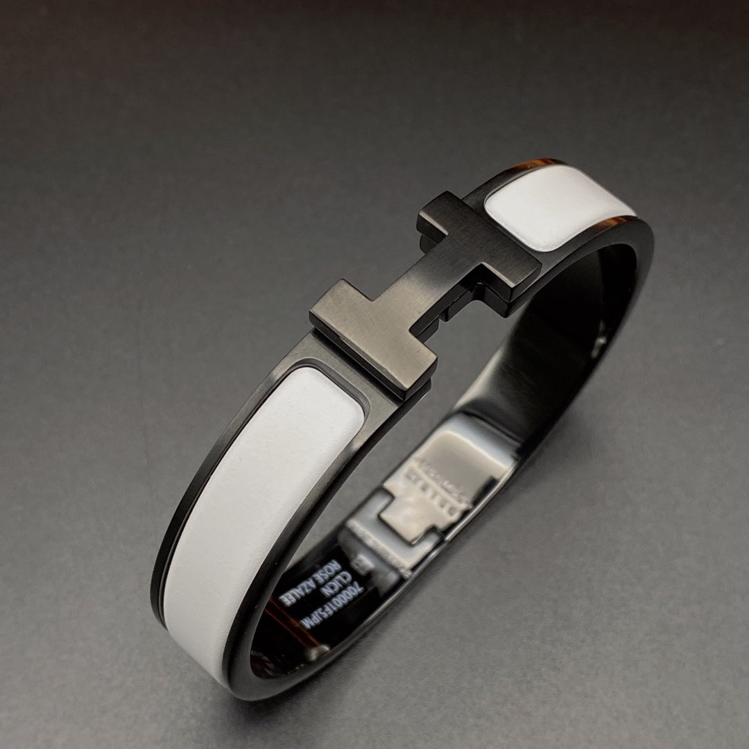 [Marins]H BRACELET 12MM BLACK WHITE CERAMIC