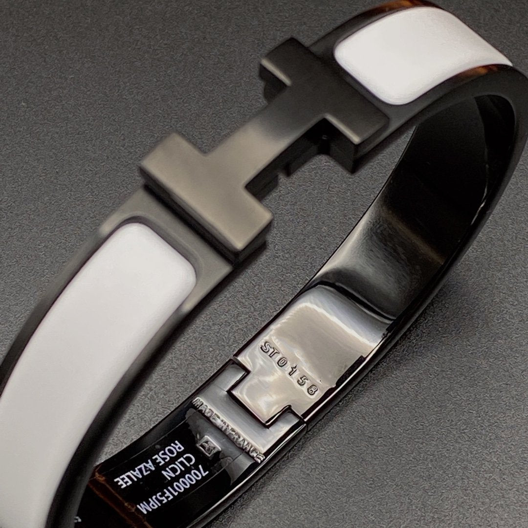 [Marins]H BRACELET 12MM BLACK WHITE CERAMIC