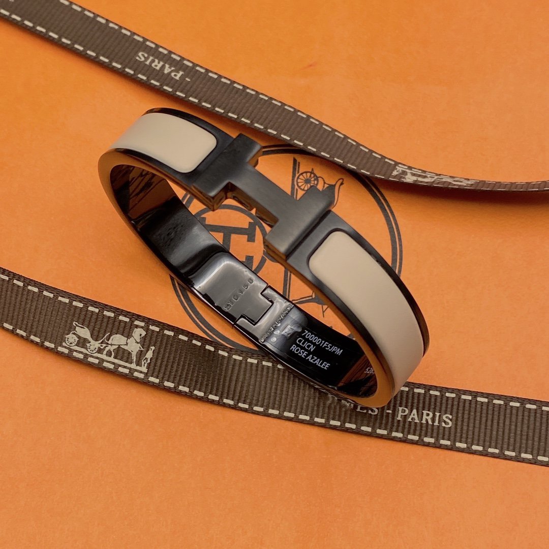 [Marins]H BRACELET 12MM BLACK BEIGE CERAMIC