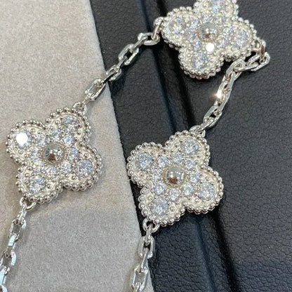[Marins] CLOVER 5 MOTIF FULL DIAMOND BRACELET COLLECTION