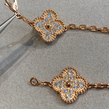 [Marins] CLOVER 5 MOTIF FULL DIAMOND BRACELET COLLECTION