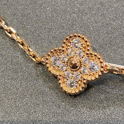 [Marins] CLOVER 5 MOTIF FULL DIAMOND BRACELET COLLECTION