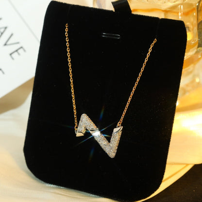 [Marins]VOLT SILVER DIAMOND PEDANT NECKLACE