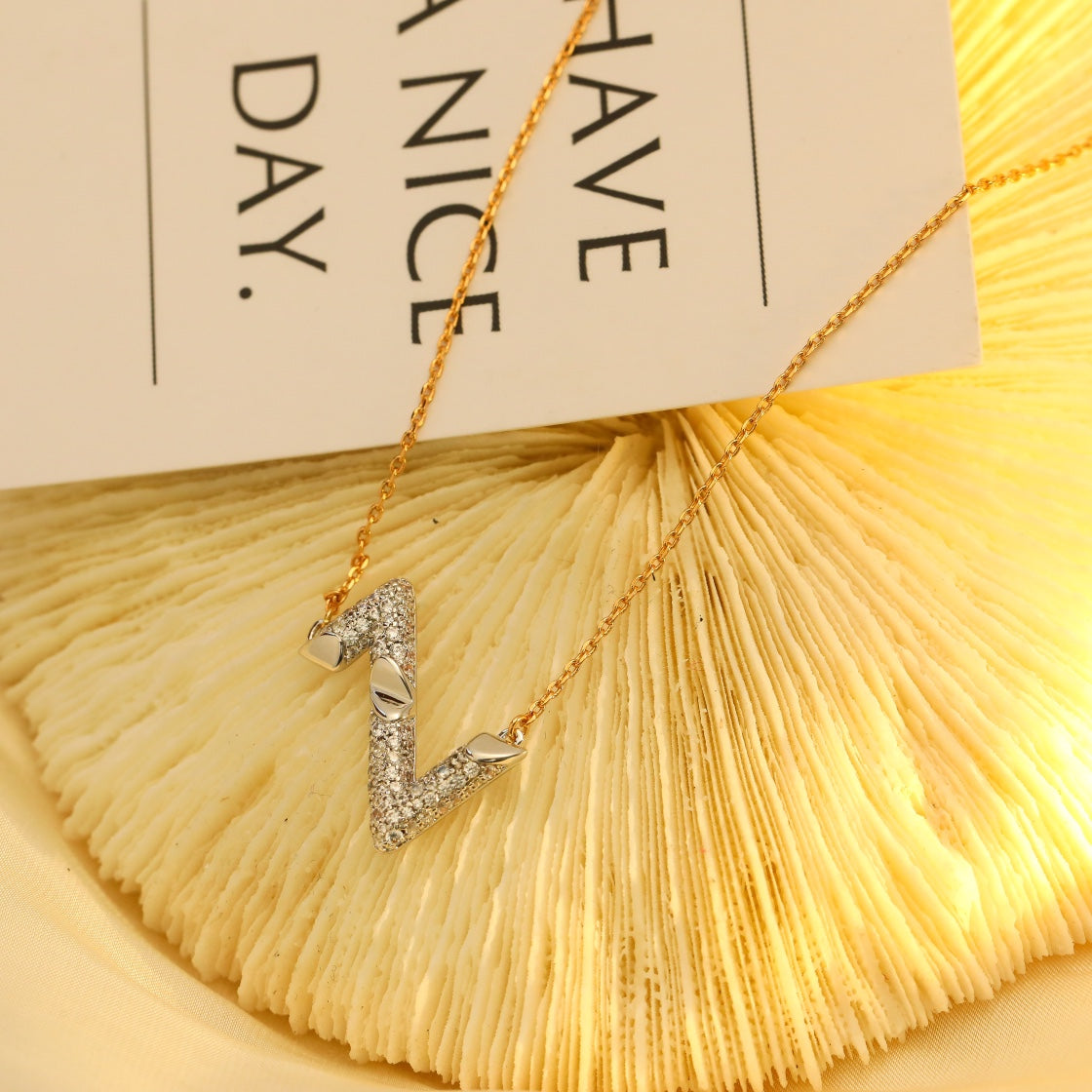 [Marins]VOLT SILVER DIAMOND PEDANT NECKLACE