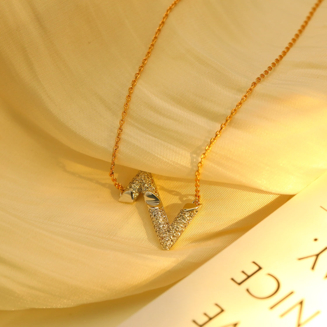 [Marins]VOLT SILVER DIAMOND PEDANT NECKLACE