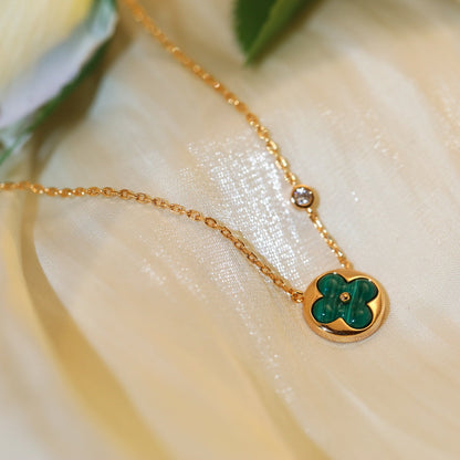 [Marins]SUN PEDANT PINK GOLD 1 DIAMOND NECKLACE