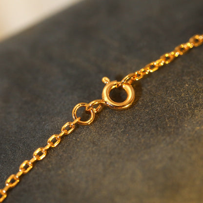 [Marins]SUN PEDANT PINK GOLD 1 DIAMOND NECKLACE
