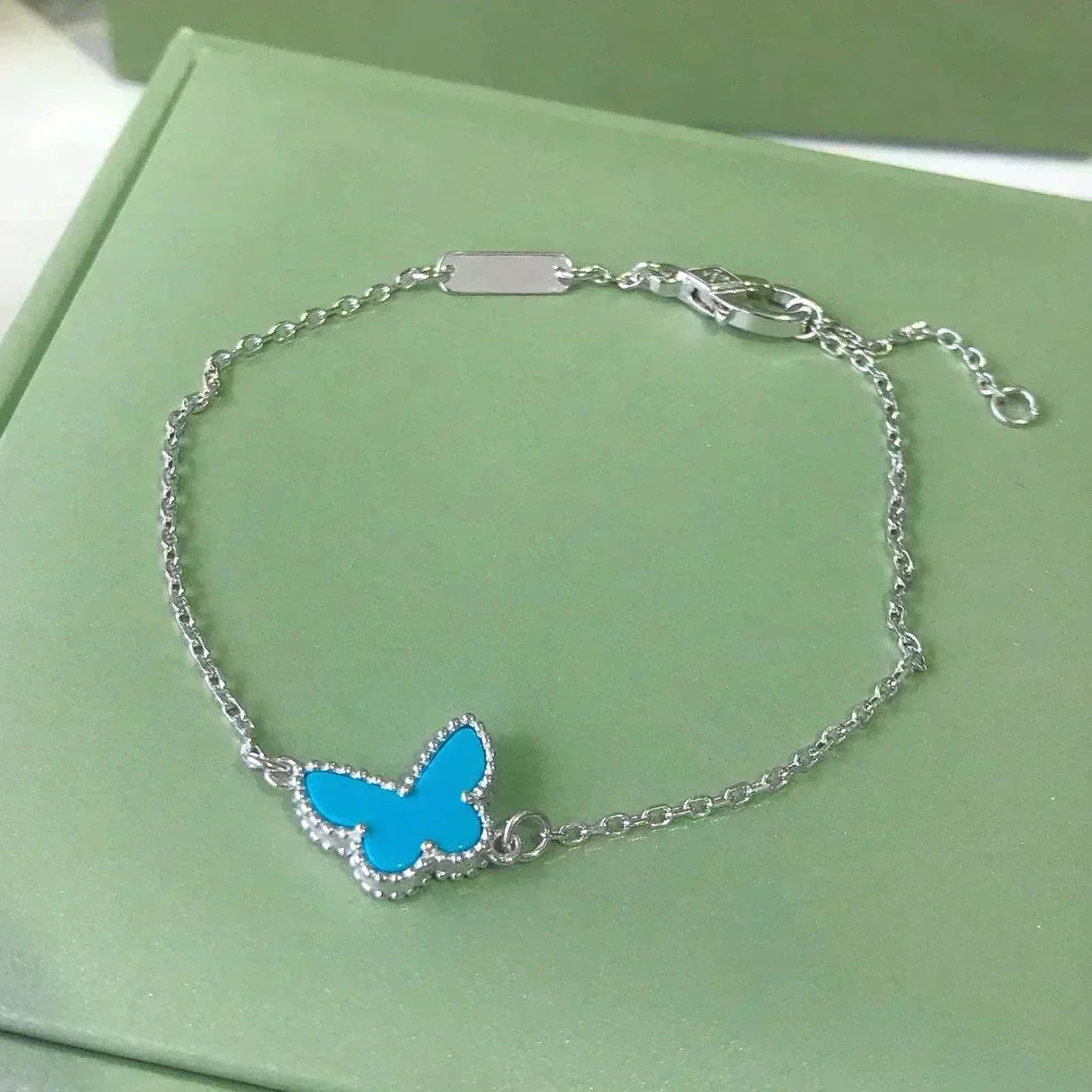 [Marins]BUTTERFLY TURQUOISE BUTTERFLY BRACELET SILVER