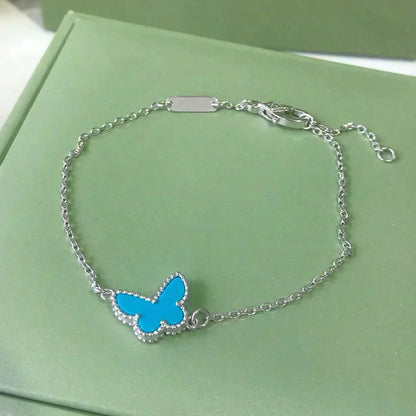 [Marins]BUTTERFLY TURQUOISE BUTTERFLY BRACELET SILVER