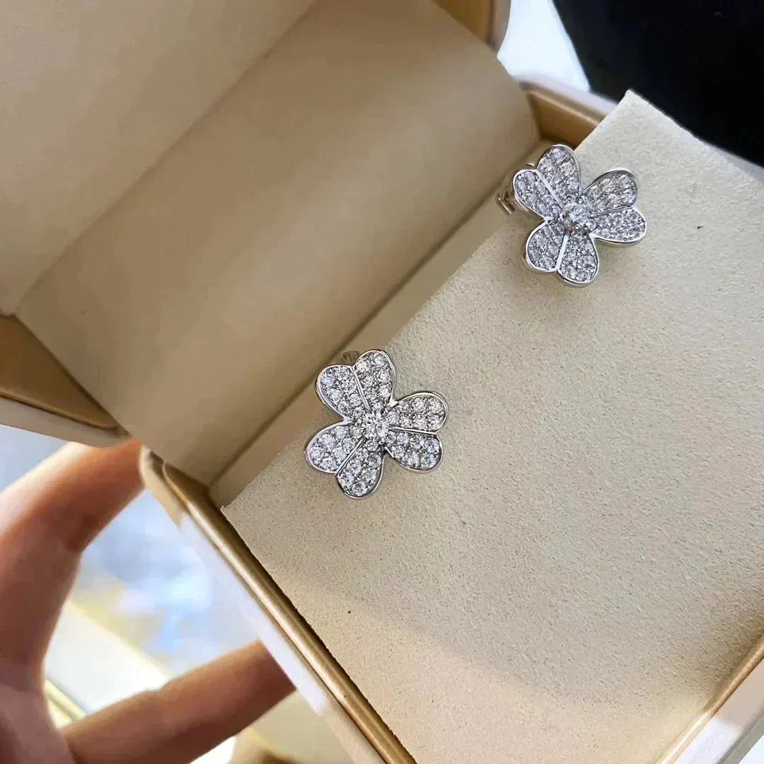 [Marins]CLOVER COMOS DIAMOND EARRINGS SILVER