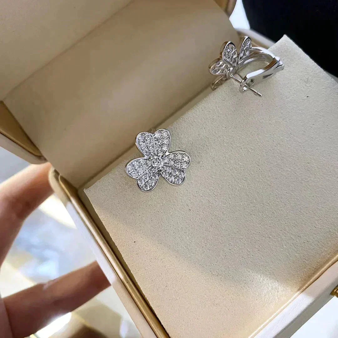 [Marins]CLOVER COMOS DIAMOND EARRINGS SILVER