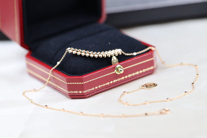 [Marins]CLASH PINK GOLD NECKLACE