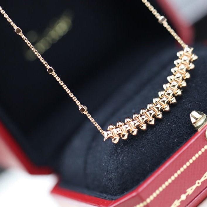 [Marins]CLASH PINK GOLD NECKLACE