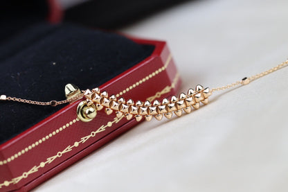 [Marins]CLASH PINK GOLD NECKLACE