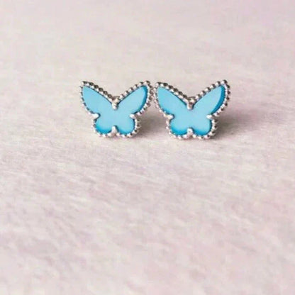 [Marins]BUTTERFLY TURQUOISE EARRINGS SILVER