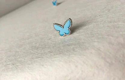 [Marins]BUTTERFLY TURQUOISE EARRINGS SILVER