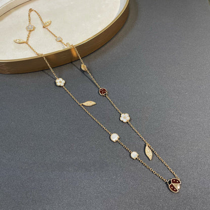 [Marins]LUCKY SPRING 15 MOTIFS GOLD NECKLACE