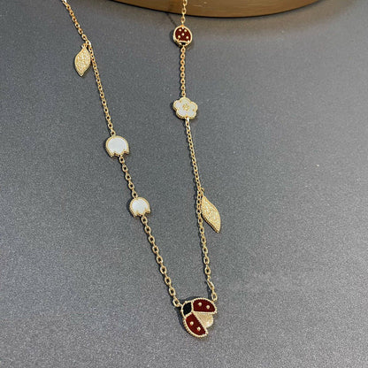 [Marins]LUCKY SPRING 15 MOTIFS GOLD NECKLACE