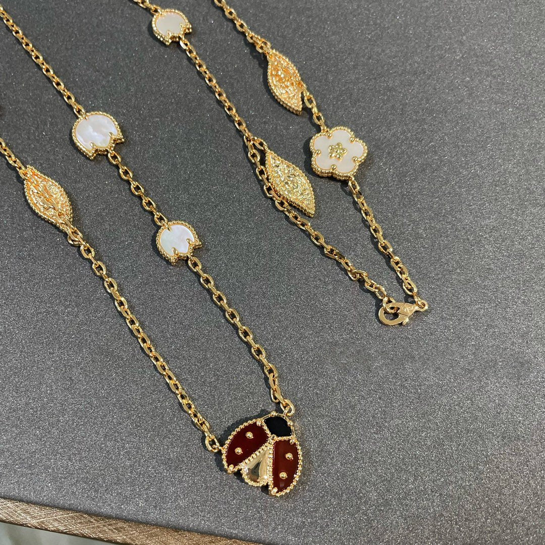 [Marins]LUCKY SPRING 15 MOTIFS GOLD NECKLACE