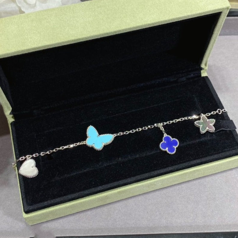 [Marins]LUCKY SPRING SILVER BRACELET 4 MOTIF