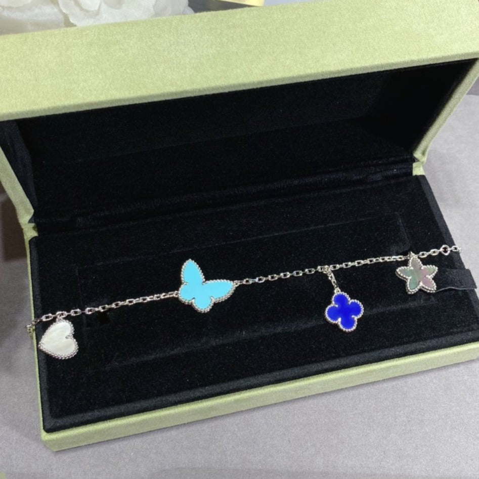 [Marins]LUCKY SPRING SILVER BRACELET 4 MOTIF