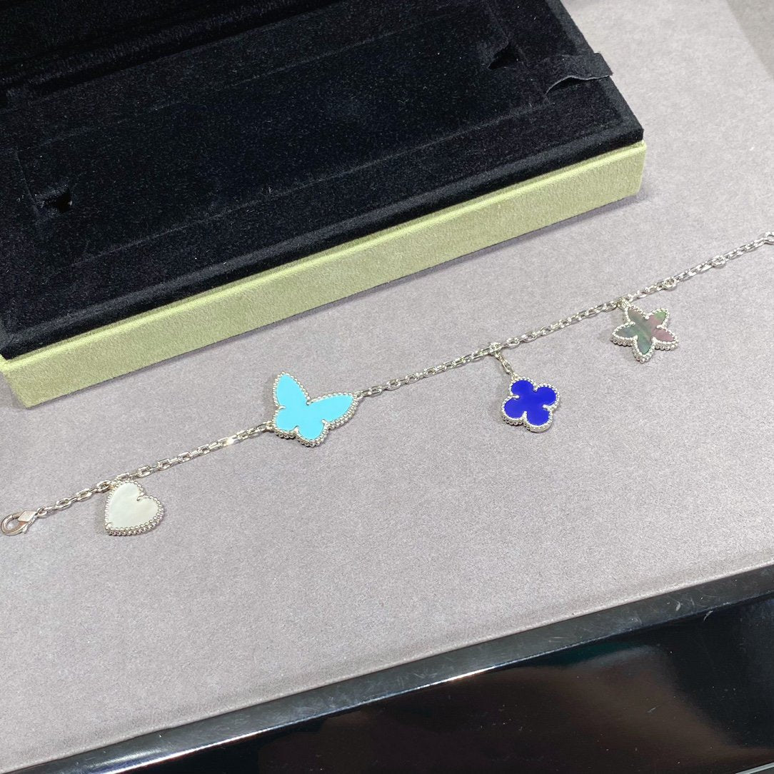 [Marins]LUCKY SPRING SILVER BRACELET 4 MOTIF
