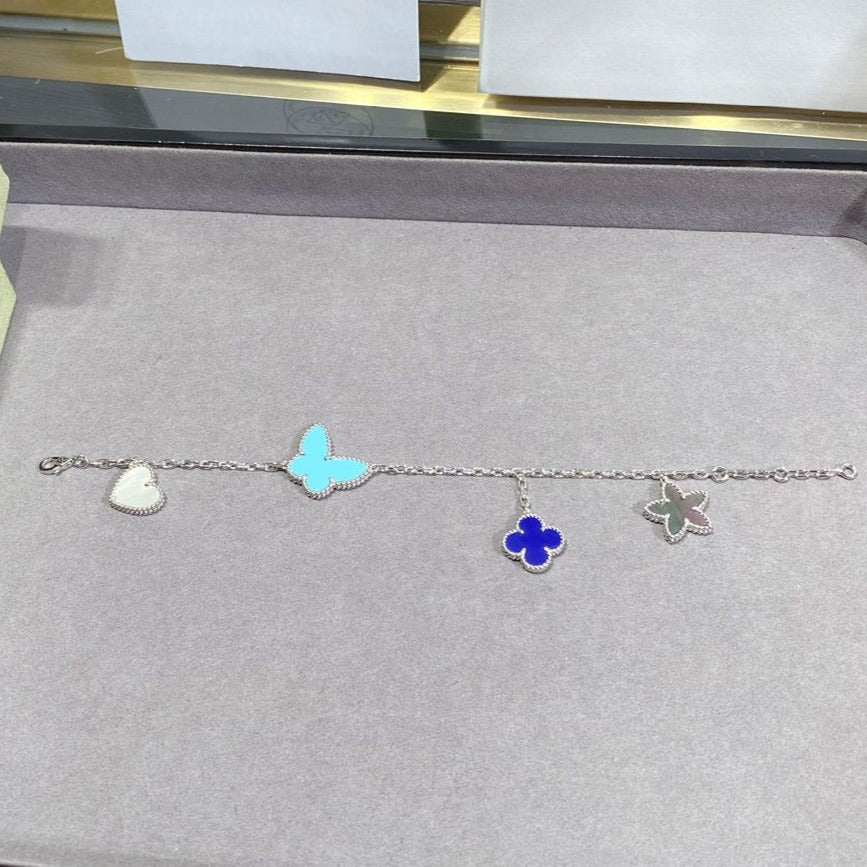 [Marins]LUCKY SPRING SILVER BRACELET 4 MOTIF