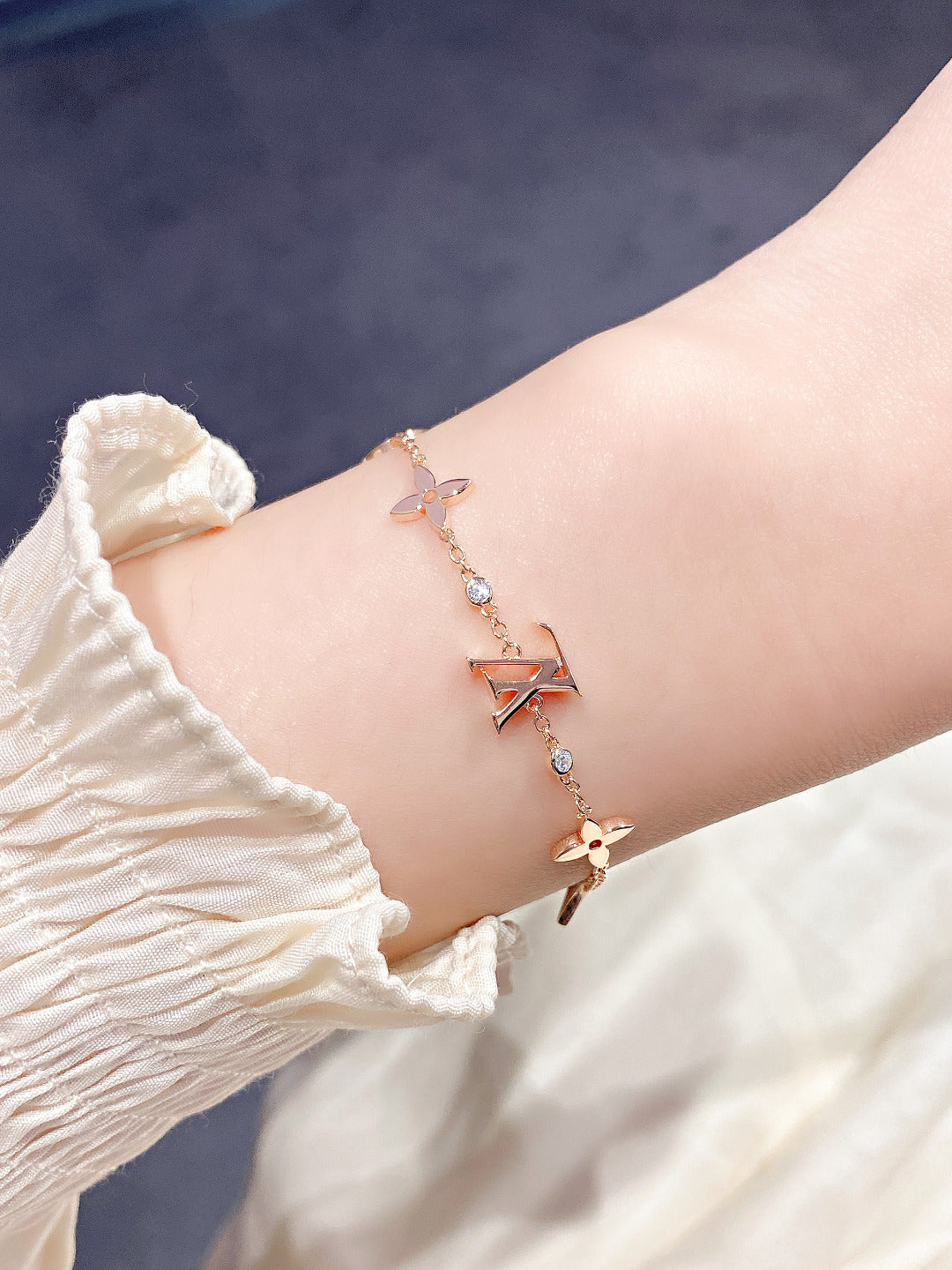 [Marins]STAR AND SUN 7 MOTIFS GOLD BRACELET