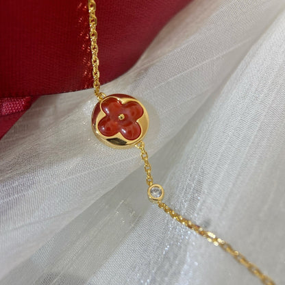 [Marin-Jewelry]SUN PEDANT CARNELIAN BRACELET