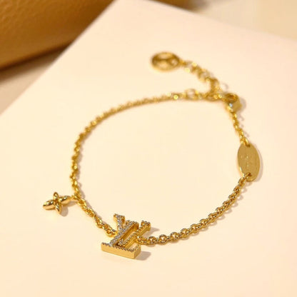 [Marins]LOGO STAR MOTIF GOLD BRACELET