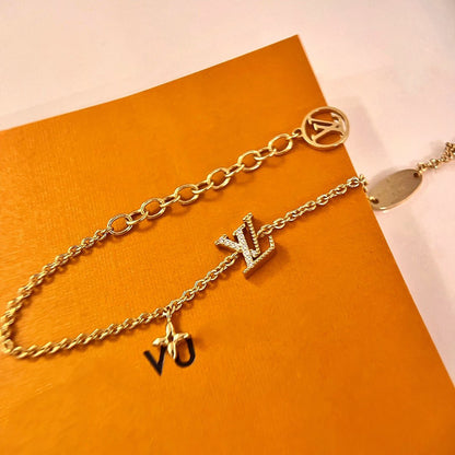 [Marins]LOGO STAR MOTIF GOLD BRACELET